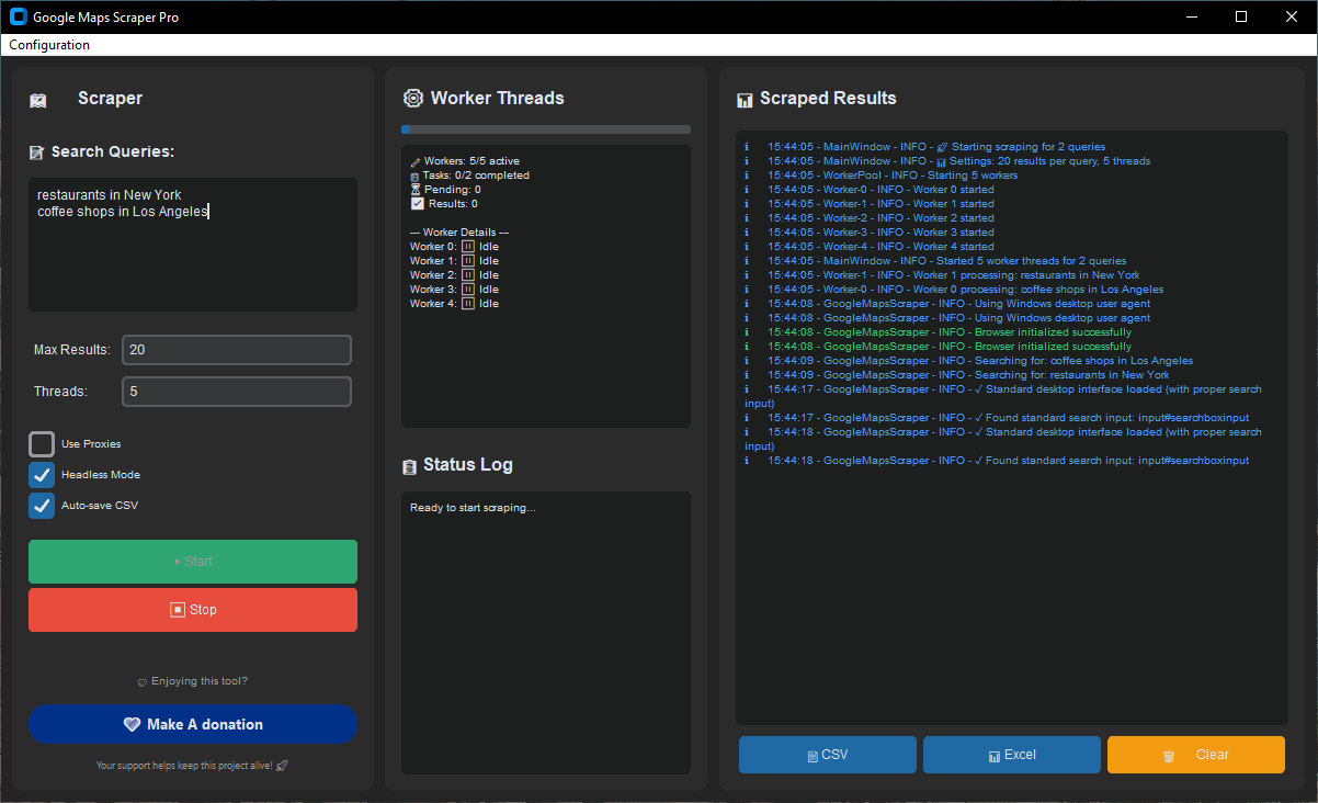 Main Window screenshot